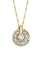 Pleve Opus Ice Circle Diamond & 18k Gold Pendant Necklace