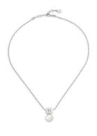 Majorica Exquisite 10mm White Round Faux Pearl & Cubic Zirconia Necklace