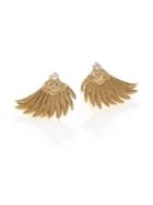 Mizuki Diamond & 14k Yellow Gold Small Wing Earrings