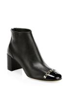 Salvatore Ferragamo Atri Cap Toe Block Heel Booties