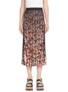 Kenzo Pleated Floral Midi Skirt