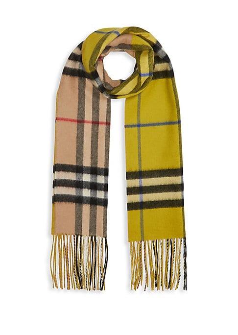 Burberry Reversible Giant Check Cashmere Scarf