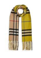 Burberry Reversible Giant Check Cashmere Scarf