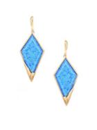 Lana Jewelry Electrifying Opal, Hematite Doublet & 14k Yellow Gold Kite Earrings