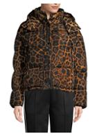 Moncler Caille Matte Leopard Print Puffer Jacket
