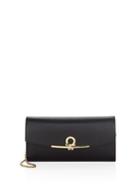 Salvatore Ferragamo Fold-over Leather French Wallet