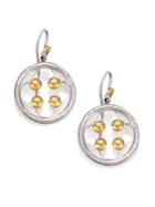 Gurhan Cloister 24k Yellow Gold & Sterling Silver Quatrefoil Drop Earrings