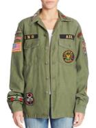 Madeworn Guns & Roses Embellished Army Jacket