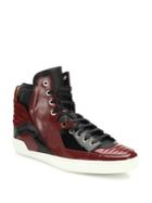Bally Patent Leather High-top Sneakers