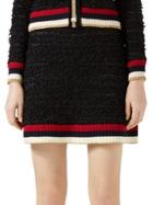 Gucci Contrast-trimmed Mixed Yarn Mini Skirt