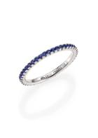 Kwiat Sapphire & 18k White Gold Eternity Stacking Ring