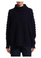 Lela Rose Resort Wool & Cashmere Dotted Turtleneck Sweater