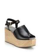 Rachel Comey Bowes Leather Wedge Sandals