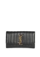 Saint Laurent Vicky Matelasse Leather Continental Wallet