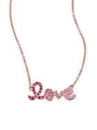 Sydney Evan Love Ombre Ruby, Multicolor Sapphire & 14k Rose Gold Pendant Necklace