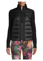 Moncler Mixed Media Long Sleeve Quilted Cardigan Jacket