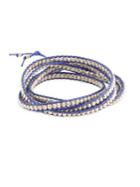 Chan Luu Silver & Periwinkle Cord Bracelet