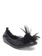 Lanvin Beaded Feather Accented Ballet Flats