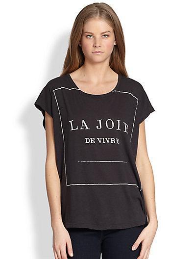 Sundry 'la Joie De Vivre' Printed Tee