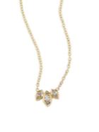 Zoe Chicco Graduated Marquise Diamond & 14k Yellow Gold Necklace