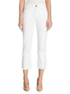 Jen7 By 7 For All Mankind Frayed Cropped Skinny Jeans
