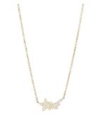 Ef Collection 14k Yellow Gold & Diamond Shooting Star Pendant Necklace