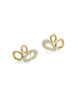 Ippolita Cherish Diamond & 18k Yellow Gold Cluster Stud Earrings