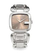 Gucci G-gucci Stainless Steel Open-link Bracelet Watch