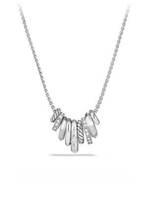 David Yurman Stax Small Pendant Necklace With Diamonds