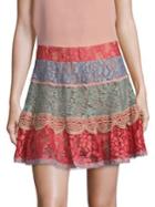 Alexis Zowie Tiered Lace Mini Skirt