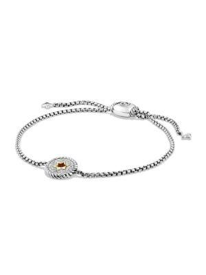 David Yurman Cable Collectibles Star Of David Charm Bracelet With Diamonds And 18k Gold