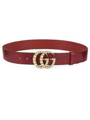 Gucci Leather Goldtone Belt