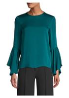 Milly Holly Silk Blend Bell Sleeve Blouse