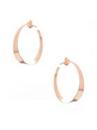 Lana Jewelry Small Flat Gloss 14k Rose Gold Hoop Earrings