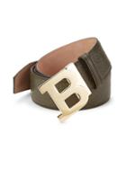 Bally Leather B Logo Buckle Belt