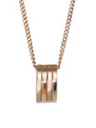 Repossi Antifer Four-row 18k Rose Gold Pendant Charm Necklace