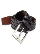 Saks Fifth Avenue Collection Exotic Tab Woven Leather Belt