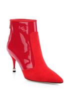 Paul Andrew Citra Suede & Patent Pointed Boots