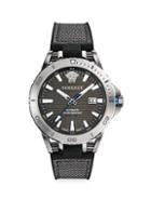 Versace Sport Tech Diver Stainless Steel, Leather & Rubber Strap Watch