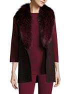 Michael Kors Collection Wool Fur Houndstooth Vest