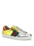 Gucci New Ace Snakeskin Low-top Sneakers