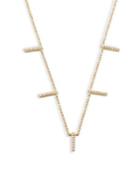 Ef Collection 5-bar Diamond & 14k Yellow Gold Necklace