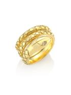 Temple St. Clair Double Serpant Diamond & 18k Yellow Gold Ring