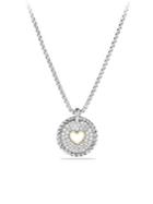 David Yurman Cable Collectibles Heart Charm Necklace With Diamonds And 18k Gold