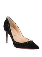 Christian Louboutin Anjalina Spiked Suede Point Toe Pumps