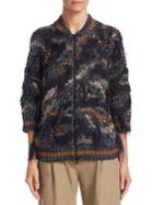 Brunello Cucinelli Feather And Sequin Trimmed Cardigan