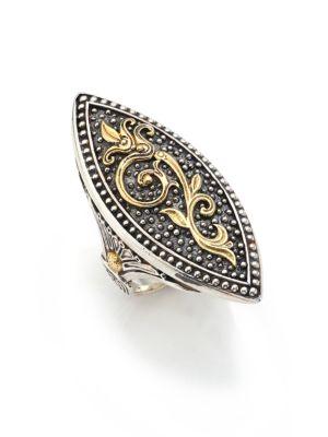 Konstantino Hebe 18k Yellow Gold & Sterling Silver Marquise Ring