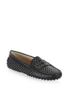 Tod's Gommini Micro Borchi Leather Loafers