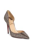 Christian Louboutin Pigalle Follies 100 Metallic Leather D'orsay Pumps