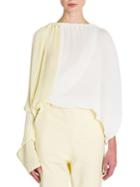 Marni Colorblock Pleated Top